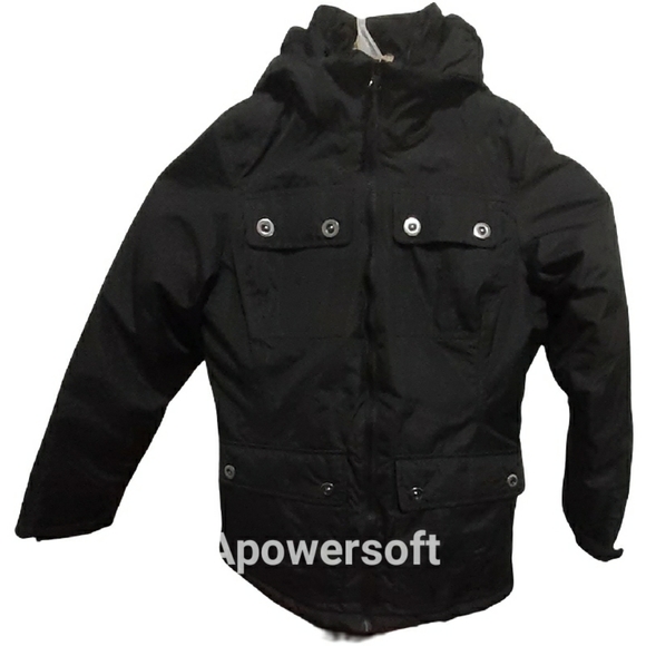 Womens small black winter coat - Picture 1 of 4